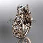 14kt rose gold diamond floral wedding ring,engagement ring ADLR149