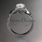 Unique platinum engagement ring ADLR322