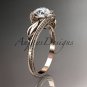 Unique 14kt rose gold engagement ring ADLR322