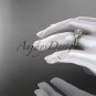 14kt yellow gold diamond wedding band with a Forever One Moissanite  center stone ADLR321