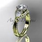 14kt yellow gold diamond engagement ring with a "Forever Brilliant" Moissanite center stone ADLR319