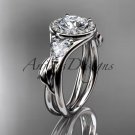 Platinum diamond unique engagement ring,wedding ring ADLR314
