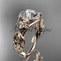 14kt rose gold diamond unique engagement ring, wedding ring ADLR300