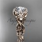14kt rose gold diamond unique engagement ring, wedding ring ADLR300