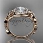 14kt rose gold diamond unique engagement ring, wedding ring ADLR300
