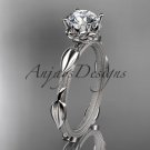 Platinum diamond vine and leaf wedding ring, engagement ring ADLR290