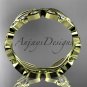 14kt yellow gold diamond leaf and vine wedding ring, engagement ring, wedding band ADLR268