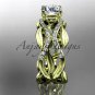 14kt yellow gold diamond leaf and vine wedding ring, engagement ring ADLR264