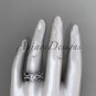 14kt white gold diamond leaf and vine wedding ring, engagement ring ADLR264