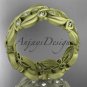 14kt yellow gold diamond butterfly, leaf and vine wedding ring, engagement ring ADLR262
