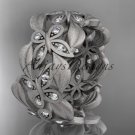 Platinum diamond butterfly, leaf and vine wedding ring, engagement ring ADLR262