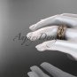 14kt rose gold diamond leaf and vine, floral wedding ring,engagement ring ADLR242B