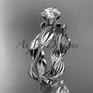 Unique Platinum leaf and vine engagement ring,wedding band ADLR258