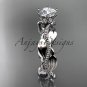 Unique Platinum leaf and vine engagement ring,wedding band ADLR258