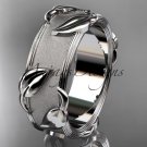 14kt white gold leaf and vine wedding ring,engagement ring ADLR252G