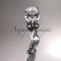 Platinum diamond leaf and vine wedding ring,engagement ring ADLR251
