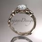 14kt rose gold diamond leaf and vine wedding ring,engagement ring ADLR251