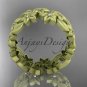 14kt yellow gold diamond floral, leaf and vine wedding ring,engagement ring ADLR250