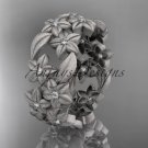14kt white gold diamond floral, leaf and vine wedding ring,engagement ring ADLR250