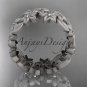14kt white gold diamond floral, leaf and vine wedding ring,engagement ring ADLR250