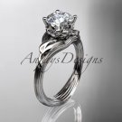 Platinum diamond flower, leaf and vine wedding ring, engagement ring ADLR240