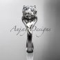 Platinum diamond flower, leaf and vine wedding ring, engagement ring ADLR240