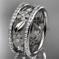 Platinum diamond flower wedding ring, engagement ring ADLR233