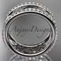 Platinum diamond flower wedding ring, engagement ring ADLR233