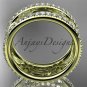 14k yellow gold diamond flower wedding ring, engagement ring ADLR233