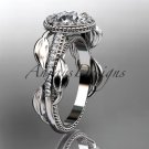 Platinum diamond unique engagement ring, wedding ring ADLR229