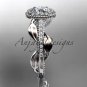 Platinum diamond unique engagement ring, wedding ring ADLR229