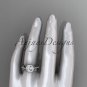 14kt white gold diamond unique engagement ring, wedding ring ADLR229