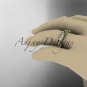 14kt yellow gold floral diamond wedding ring, engagement ring, wedding band ADLR122