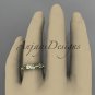 14kt yellow gold floral diamond wedding ring, engagement ring, wedding band ADLR122