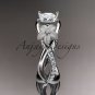 14kt white gold diamond floral, leaf and vine wedding ring,engagement ring, ADLR90PR