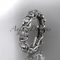 platinum diamond flower wedding ring,engagement ring,wedding band. ADLR 197