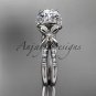14kt white gold diamond floral wedding ring, engagement ring ADLR140
