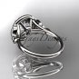 Platinum diamond floral wedding ring,engagement ring ADLR133