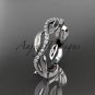 Platinum diamond leaf and vine wedding ring,engagement ring,wedding band ADLR100B