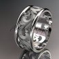 14kt white gold diamond leaf and vine wedding ring,engagement ring,wedding band ADLR 121