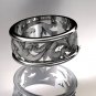 14kt white gold diamond leaf and vine wedding ring,engagement ring,wedding band ADLR 121