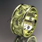 4kt yellow gold diamond leaf and vine wedding ring,engagement ring,wedding band ADLR 121