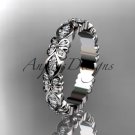14kt white gold floral diamond wedding ring, engagement ring, wedding band ADLR122