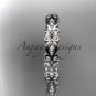 14kt white gold floral diamond wedding ring, engagement ring, wedding band ADLR122