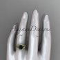 14kt yellow gold diamond leaf and vine engagement ring with Black Diamond center stone ADLR64