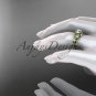 Unique 14k yellow gold diamond flower, leaf and vine wedding ring,engagement ring ADLR224