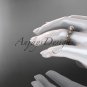 Unique 14kt rose gold diamond flower, leaf and vine wedding ring, engagement ring ADLR223