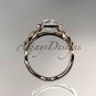 Unique 14kt rose gold diamond flower wedding ring, engagement ring ADLR219