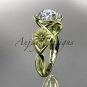 Unique 14kt yellow gold diamond flower wedding ring, engagement ring ADLR219