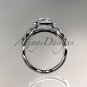 Unique platinum diamond flower wedding ring, engagement ring ADLR219